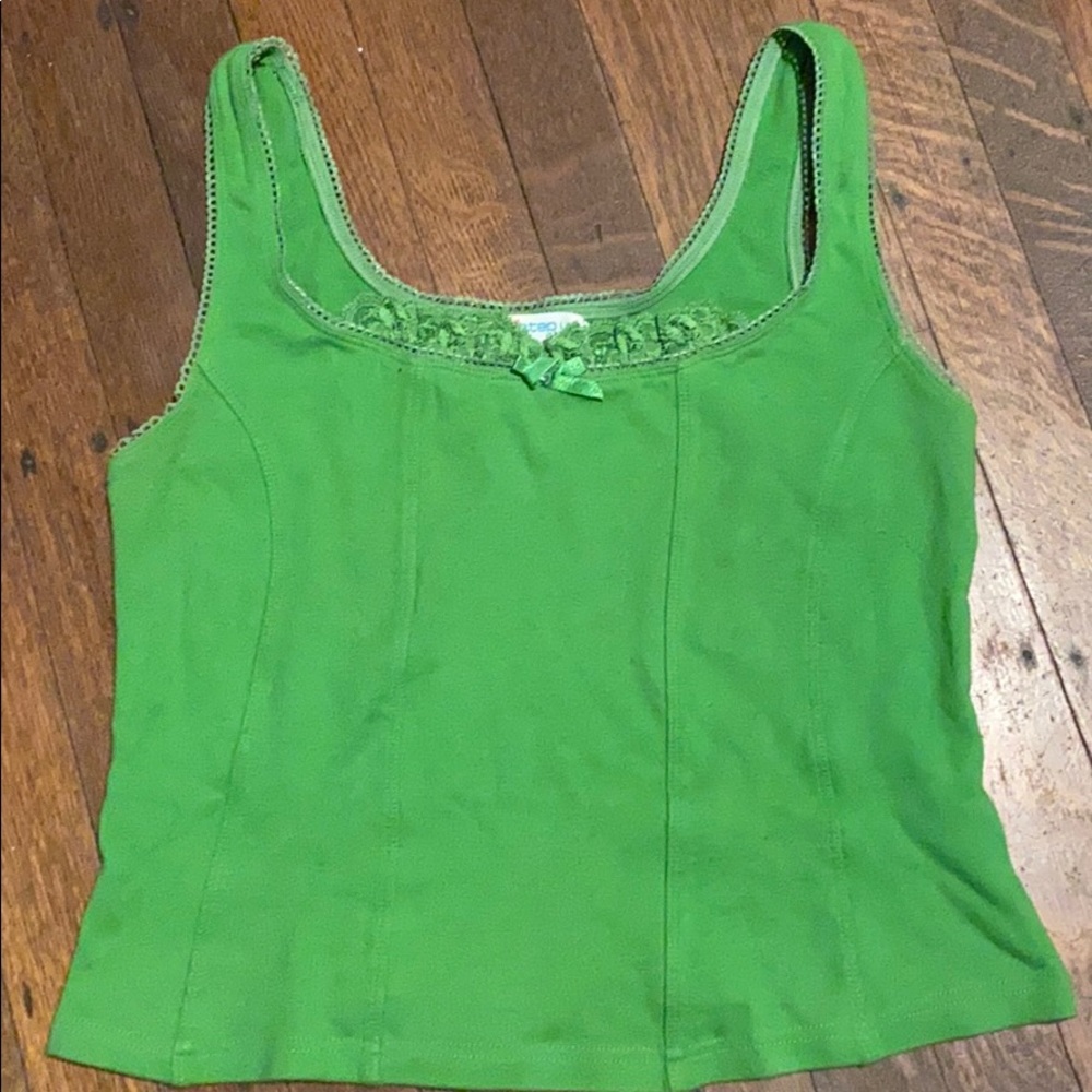 Flirty Green Tank Top
